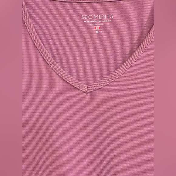 Seg’ments Womens Textured V-Neck 3/4 Sleeve blouse -Medium - Picture 3 of 7